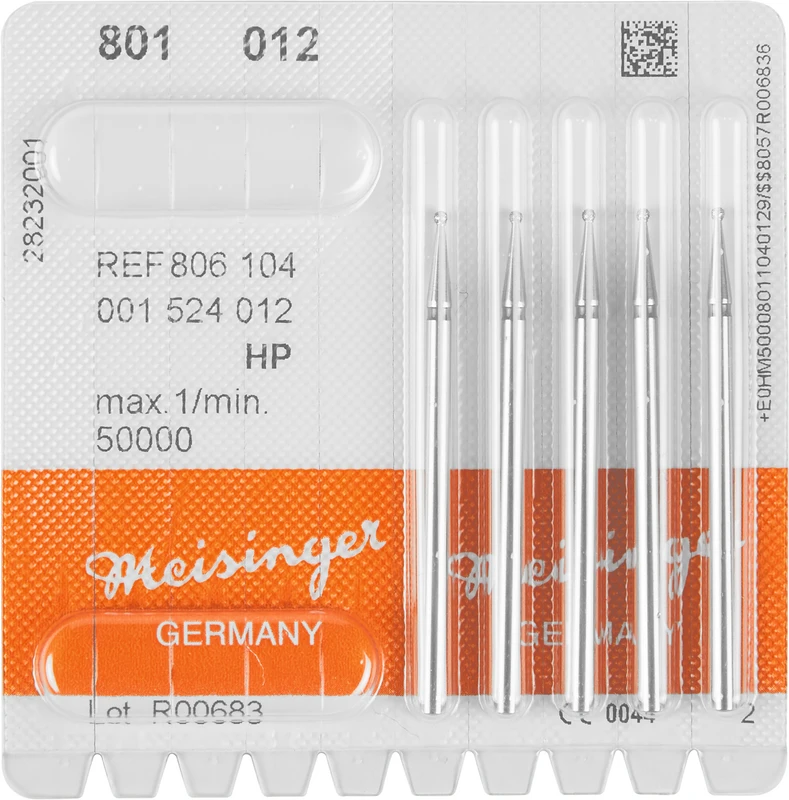 Diamanten 801  Packung  5 Stück blau mittel, HP, Figur 001 Rund, ISO 012