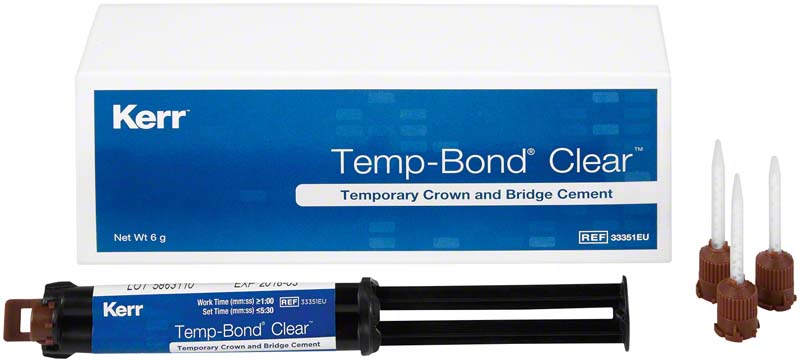 TempBond Clear  Packung  6 g Spritze, 10 Mischkanülen