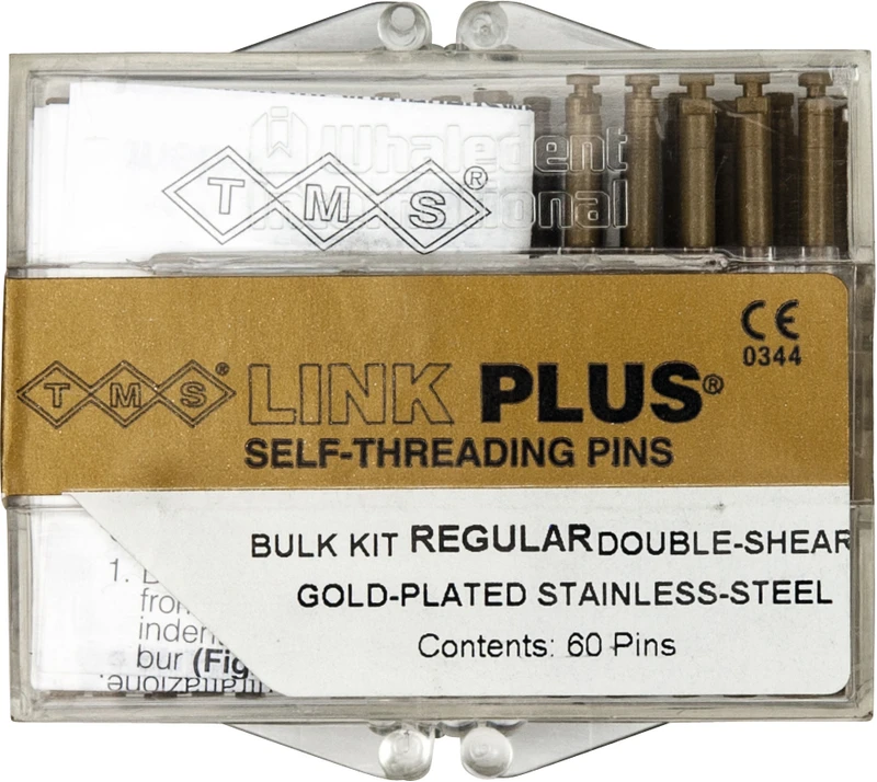 TMS® LINK  Bulkpackung  60 Doppelstifte, Regular gold EL752-60