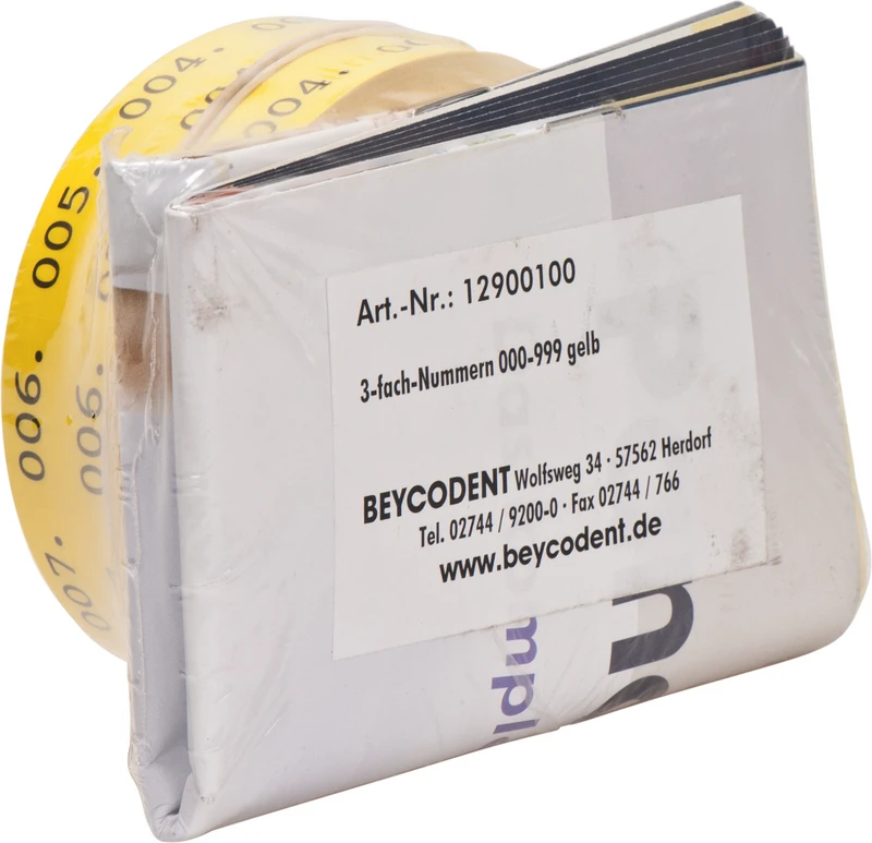 Panostar® 3-fach-Nummer  Rolle  Etiketten gelb