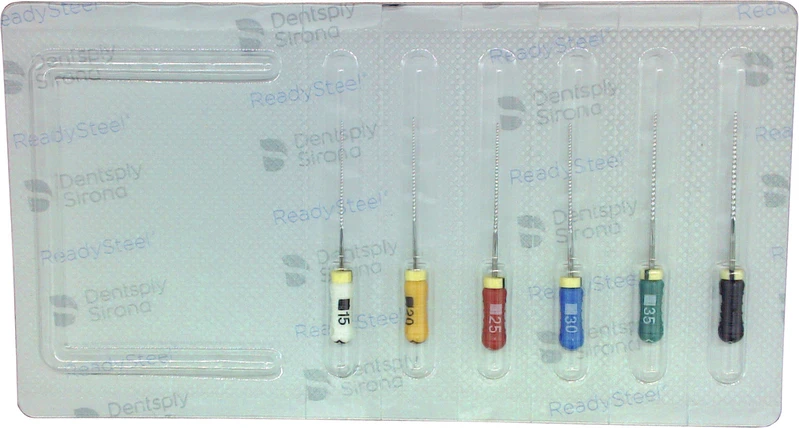 READYSTEEL K-Files  Sortiment  6 Stück 25 mm ISO 015-040