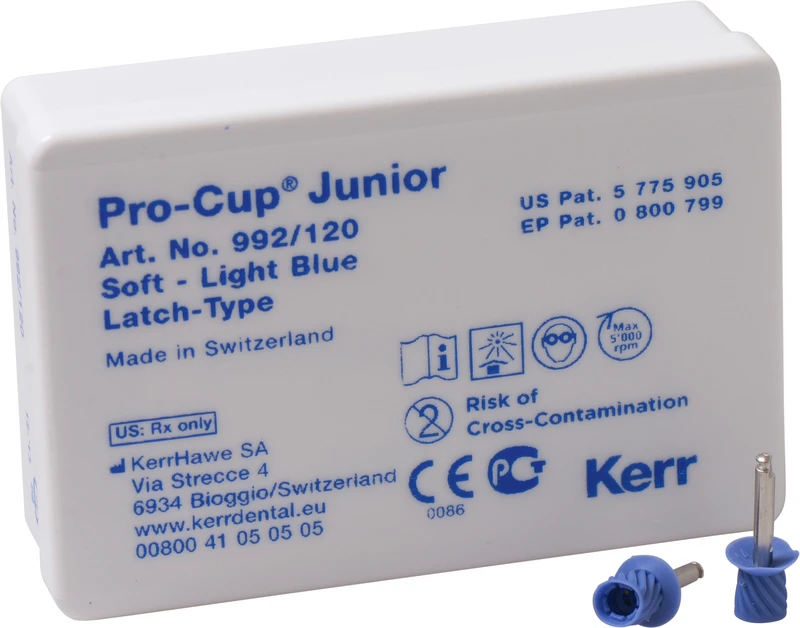 Pro-Cup Junior  Packung  120 Stück hellblau weich, Latch-Type