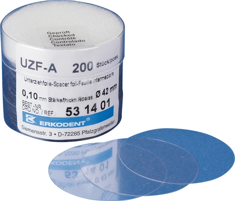 Erkolen UZF-A  Packung  200 Stück Ø 42 mm, Stärke 0,1 mm