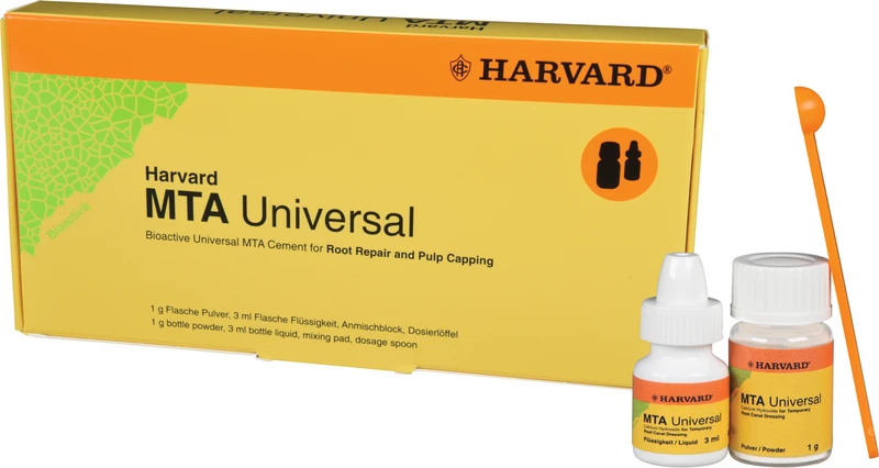 Harvard MTA Universal HandMix  Packung  1 g Pulver, 3 ml Flüssigkeit, 1 Dosierlöffel, 1 Anmischblock, 1 Spatel