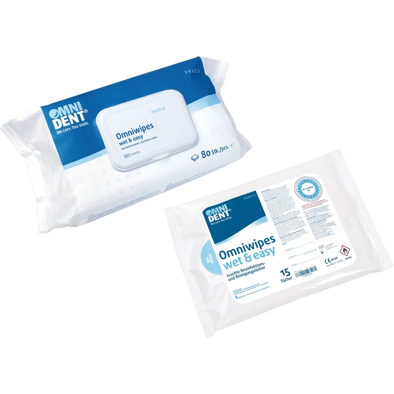 Omniwipes wet & easy   Packung  80 Stück lemon, 25 x 25 cm