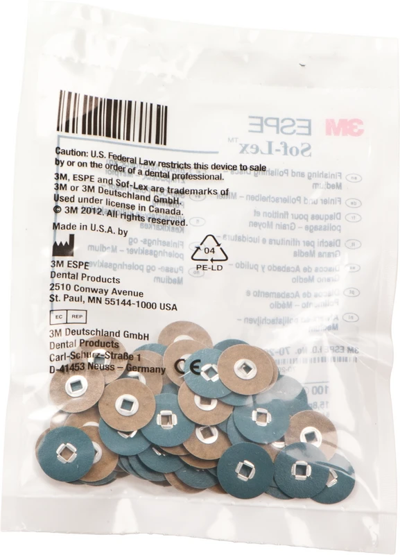 Sof-Lex Ausarbeitungs- und Polierscheiben  Packung  100 Scheiben für Moore-Mandrelle Ø 15,8 mm, mittel