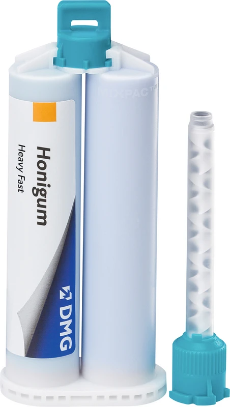 Honigum Heavy  Packung  2 x 50 ml Doppelkartusche Heavy Fast, 4 Automix-Tips