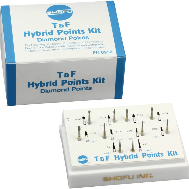 T&F Hybrid Points FG 925  Set  10 Stück sortiert gelb ultra fein, FG