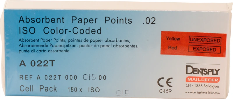 Papierspitzen steril  Packung  180 Stück ISO 015