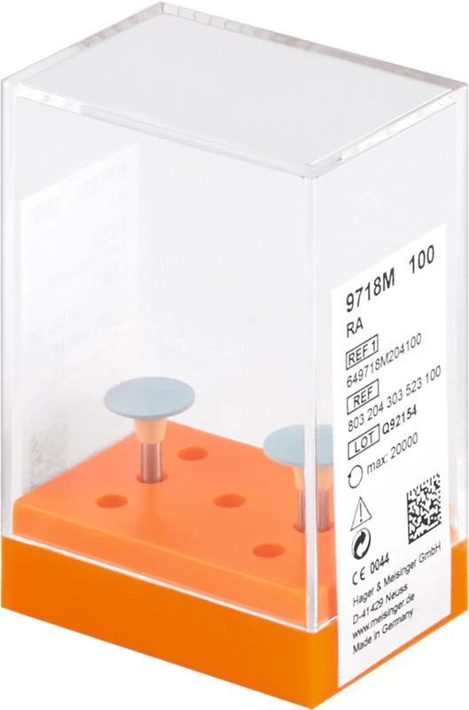 Diamantpolierer 9718  Packung  2 Stück grün mittel, RA, Figur 303, 3 mm, ISO 100