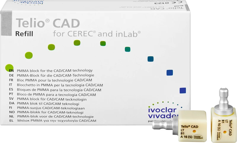 Telio® CAD A16 for CEREC\inLab  Packung  3 Stück Gr. A16 S, B1 LT