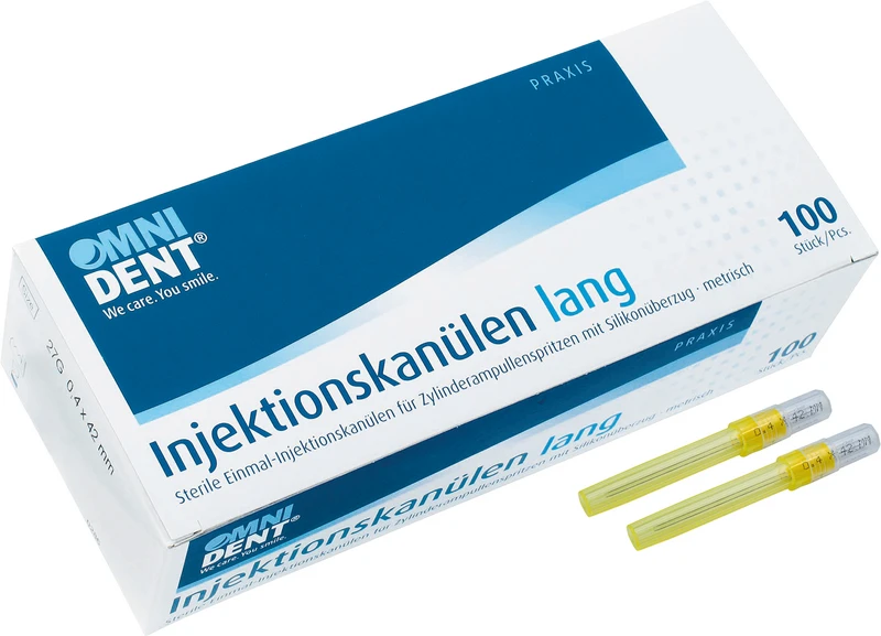 Injektionskanülen  Packung  100 Stück gelb, Ø 0,4 x 42 mm