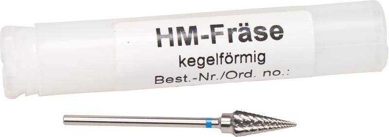 HM-Fräse  Stück  Kreuzverzahnung, blau, kegelförmig