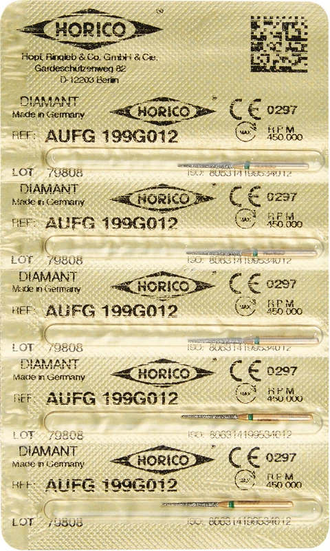 Diamant AuFG 199   Packung  5 Stück grün grob, FG, Figur 199, ISO 012