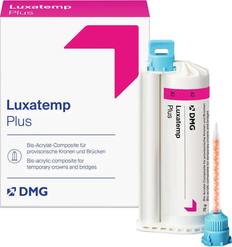 Luxatemp® Plus  Nachfüllpackung  76 g Doppelkartusche A2, 15 Automix-Tips