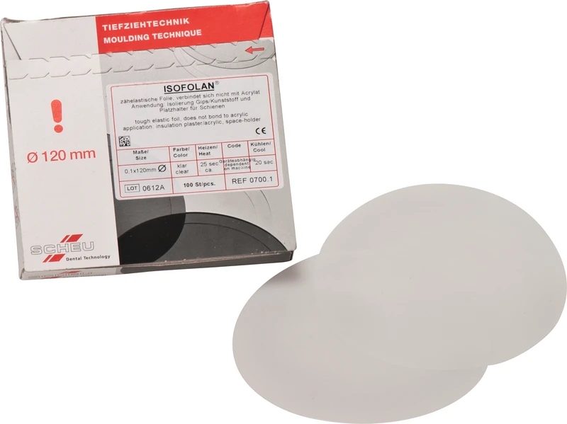 ISOFOLAN®  Packung  100 Stück Ø 120 mm, Stärke 0,1 mm