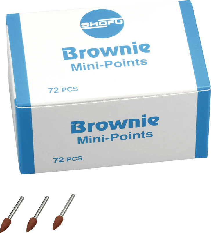 Silikonpolierer  Bulkpackung  72 Stück braun, FG, Figur Minipitze, ISO 030