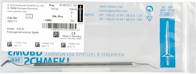 Spatel  Stück  2,5 \ 2,5 mm, 17cm, starr, Achtkant Griff