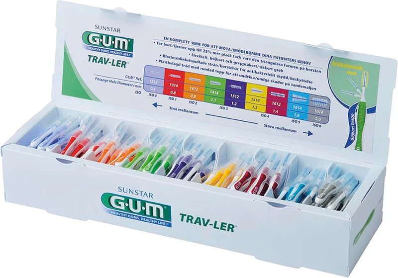 GUM® TRAV-LER® Interdentalbürsten  Box  9 x 20 Stück