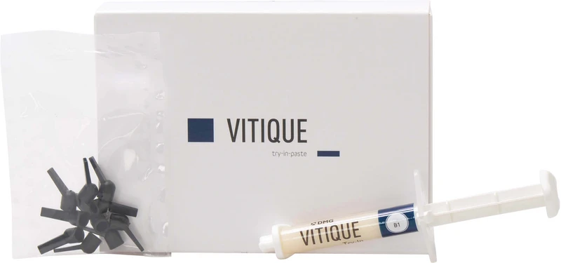 Vitique  Spritze  3,9 g Try-In-Paste B1, 10 Veneer-Tips