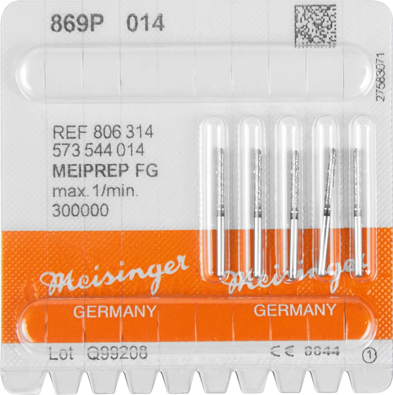 MEIPREP Diamanten  Packung  5 Stück FG, Figur 573 (869P), ISO 014