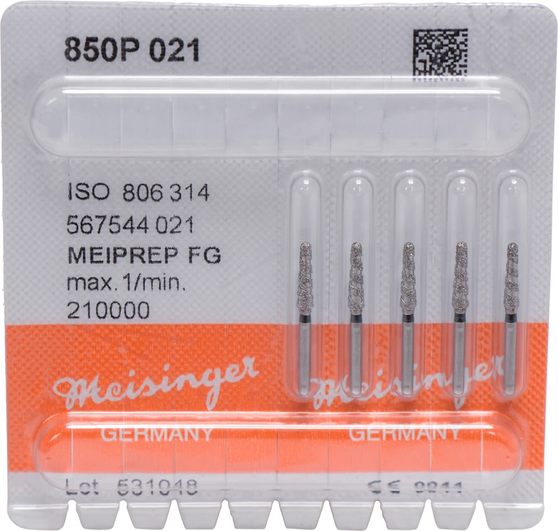 MEIPREP Diamanten  Packung  5 Stück FG, Figur 567 (850P), ISO 021