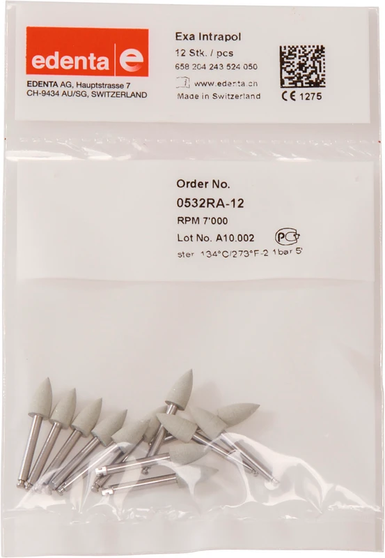 Exa Intrapol  Packung  12 Stück weiß, RA, Figur 243 Spitze, 10 mm, ISO 050