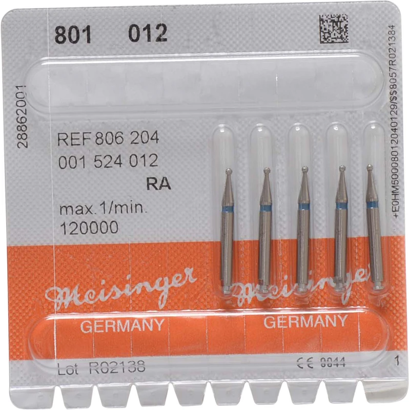 Diamanten 801  Packung  5 Stück blau mittel, RA, Figur 001 Rund, ISO 012