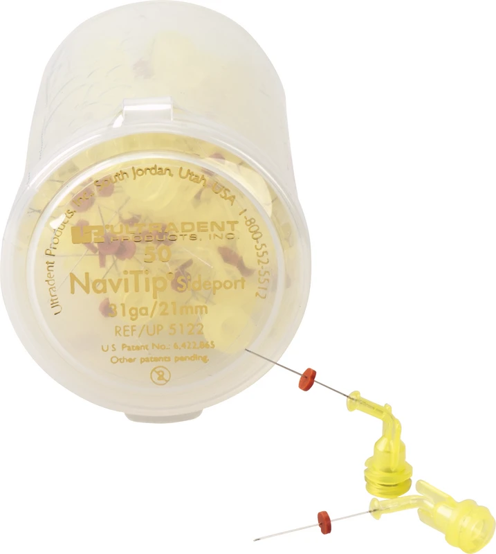 NaviTip Double Sideport Irrigator  Packung  50 Stück gelb, Ø 0,28 mm, 31ga, Länge 21 mm