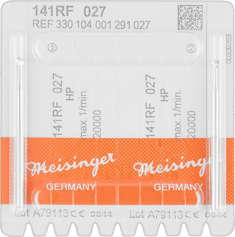 Chirurgie-Kugelfräser 141RF  Packung  2 Stück rostfreier Stahl, HP, Figur 001, ISO 027