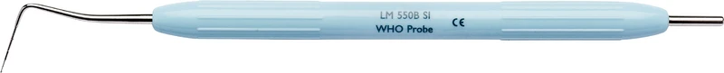 LM WHO Sonde-Parodontometer   Stück  Figur 550B, einendig, hellblau, LM-ErgoNorm Griff