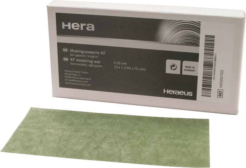 Modellierwachs KF  Packung  15 Platten fein geadert 0,35 mm
