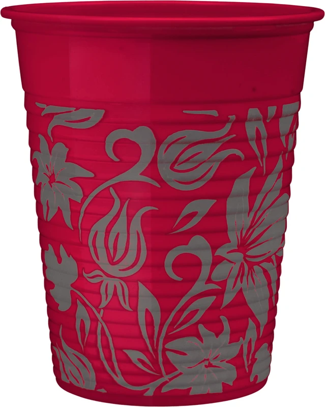 Monoart® Mundspülbecher Flower  Karton  1.000 Stück weinrot, 180 ml