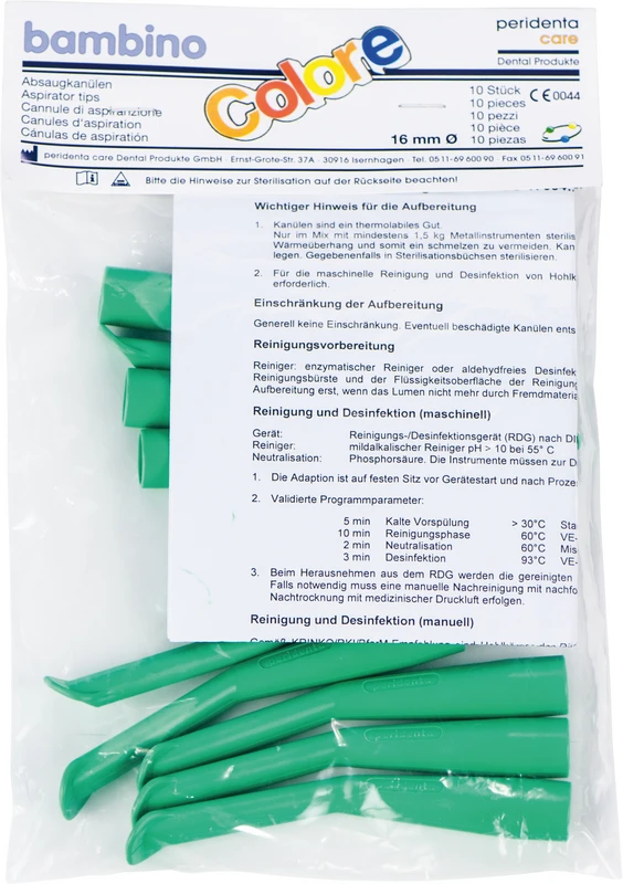 Absaugkanülen Bambino  Packung  10 Stück mint