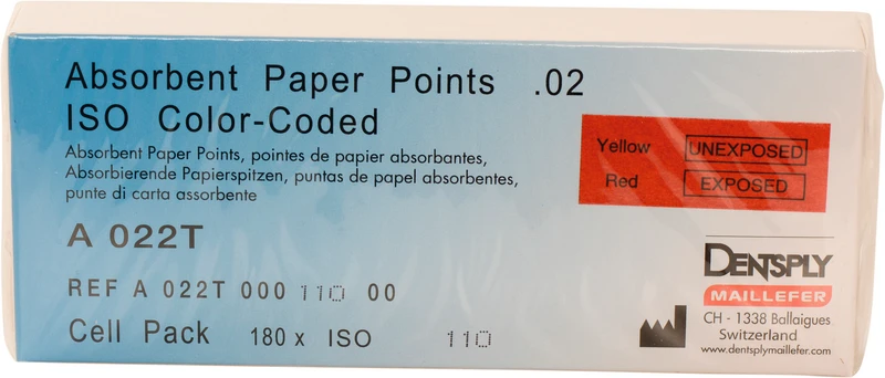 Papierspitzen steril  Packung  180 Stück ISO 110