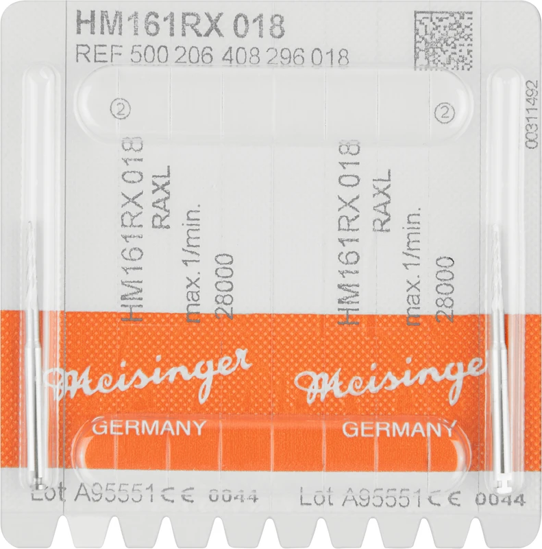 Chirurgie Fräser HM 161  Packung  2 Stück kreuzverzahnt, RA XL, Figur 408, 11 mm, ISO 018