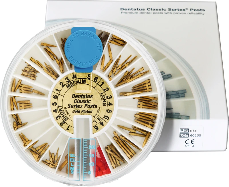 Classic Surtex vergoldete Wurzelstifte  Nachfüllset  120 Stifte inkl. Zubehör