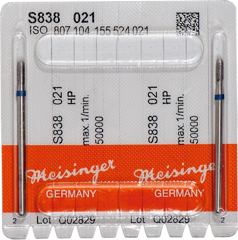 Sinterdiamanten S838  Packung  2 Stück blau mittel, HP, Figur 155, 7 mm, ISO 021