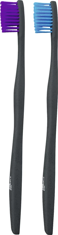 Humble Zahnbürsten pflanzenbasiert  Packung  2 Stück (lila, blau) sensitive