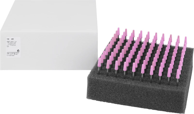 Keramische Schleifer 733  Packung  100 Stück rosa grob, HP, Figur 173, 10,5 mm, ISO 035