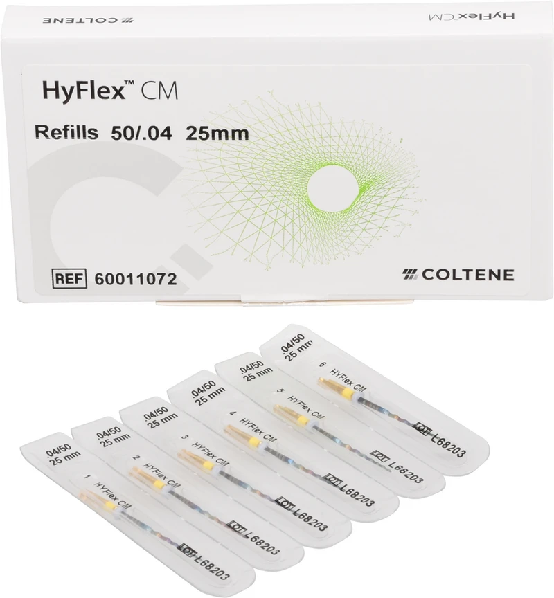HyFlex® CM  Packung  6 Stück 25 mm, Taper.04 ISO 050