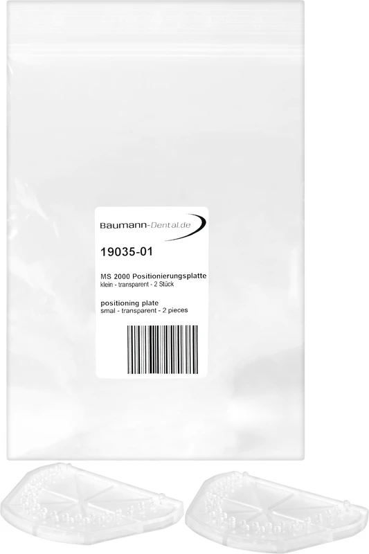 Modellsystem 2000 Positionierungsplatte  Packung  2 Stück klein transparent