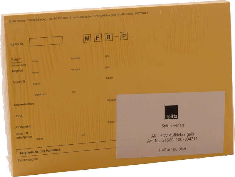Adressaufkleber DIN A5   Packung  100 Stück gelb