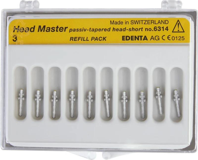 HeadMaster konisch, passiv  Packung  10 Titangewindestifte Gr. 3, kurz