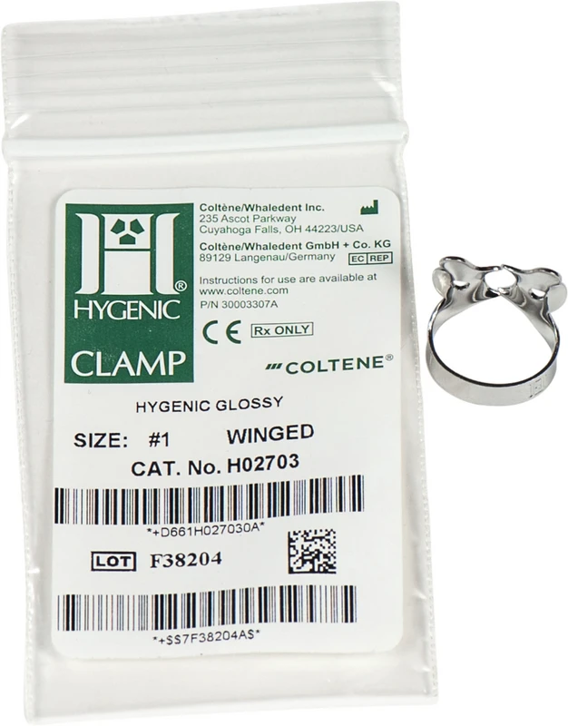 HYGENIC® Dental Dam Klammern  Stück  Flügelklammer für Eckzähne OK, 1