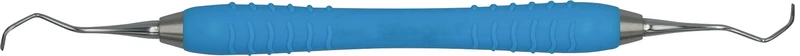 Kürette Columbia Colori Silikon   Stück  Figur 13-14, Silikongriff, hellblau