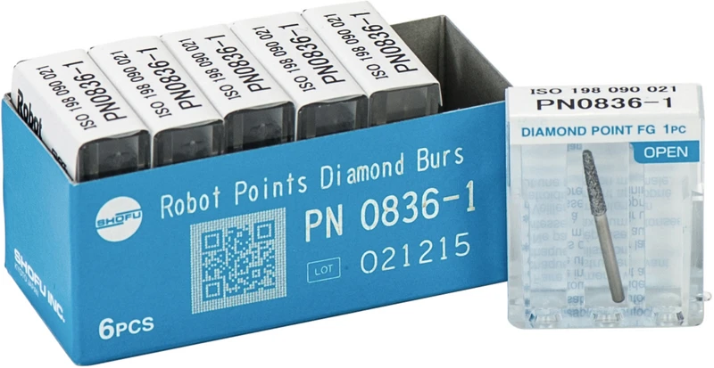 Robot Points FG  Packung  6 Stück FG, Figur Konus Stirn rund, 9 mm, ISO 021