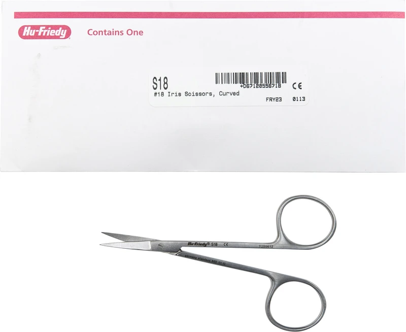 Scheren nach Iris  Stück  S18, gebogen, fein