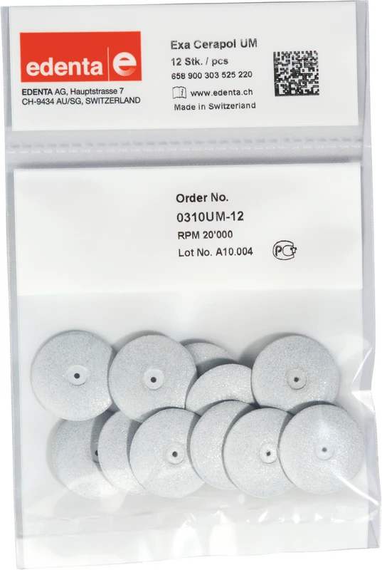 Exa Cerapol  Packung  12 Stück unmontiert, hellgrau, Figur 303, 3 mm, ISO 220