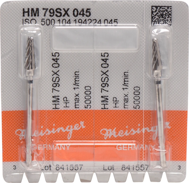 HM-Fräser SX  Packung  2 Stück kreuzverzahnt, schwarz supergrob, HP, Figur 194, 12,7 mm, ISO 045